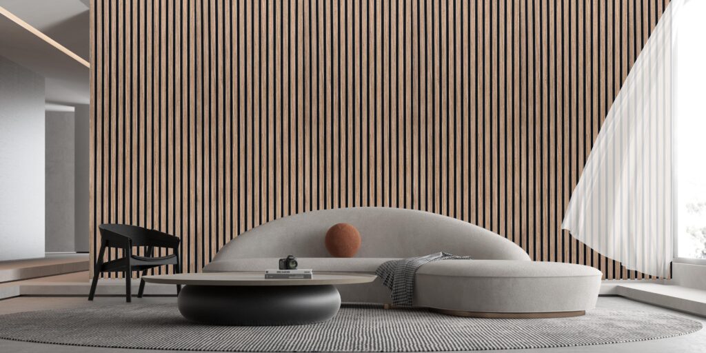 Walnut Acoustic Slat Panel | Panellis Architectural Solutions