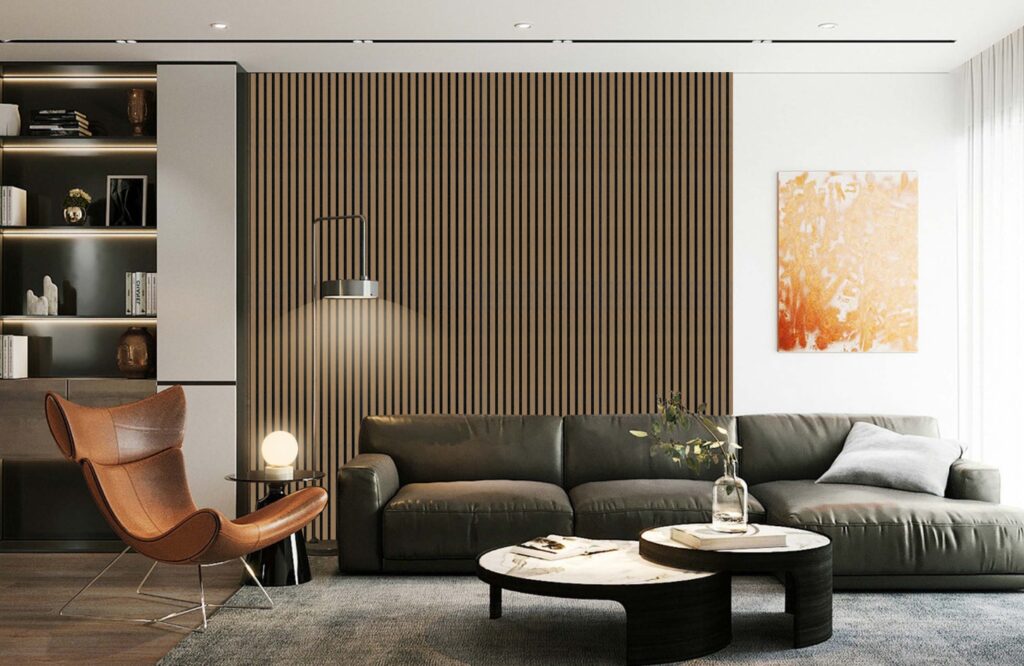 Walnut Acoustic Slat Panel | Panellis Architectural Solutions