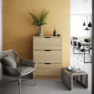 rift white oak modern cabinets kitchen, sand barbera oak by kronospan