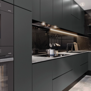 Kronospan boards distributor USA ANTHRACITE AM MATT ANTI FINGERPRINT buy, California available in stock. Modern cabinets, closets and furniture components
